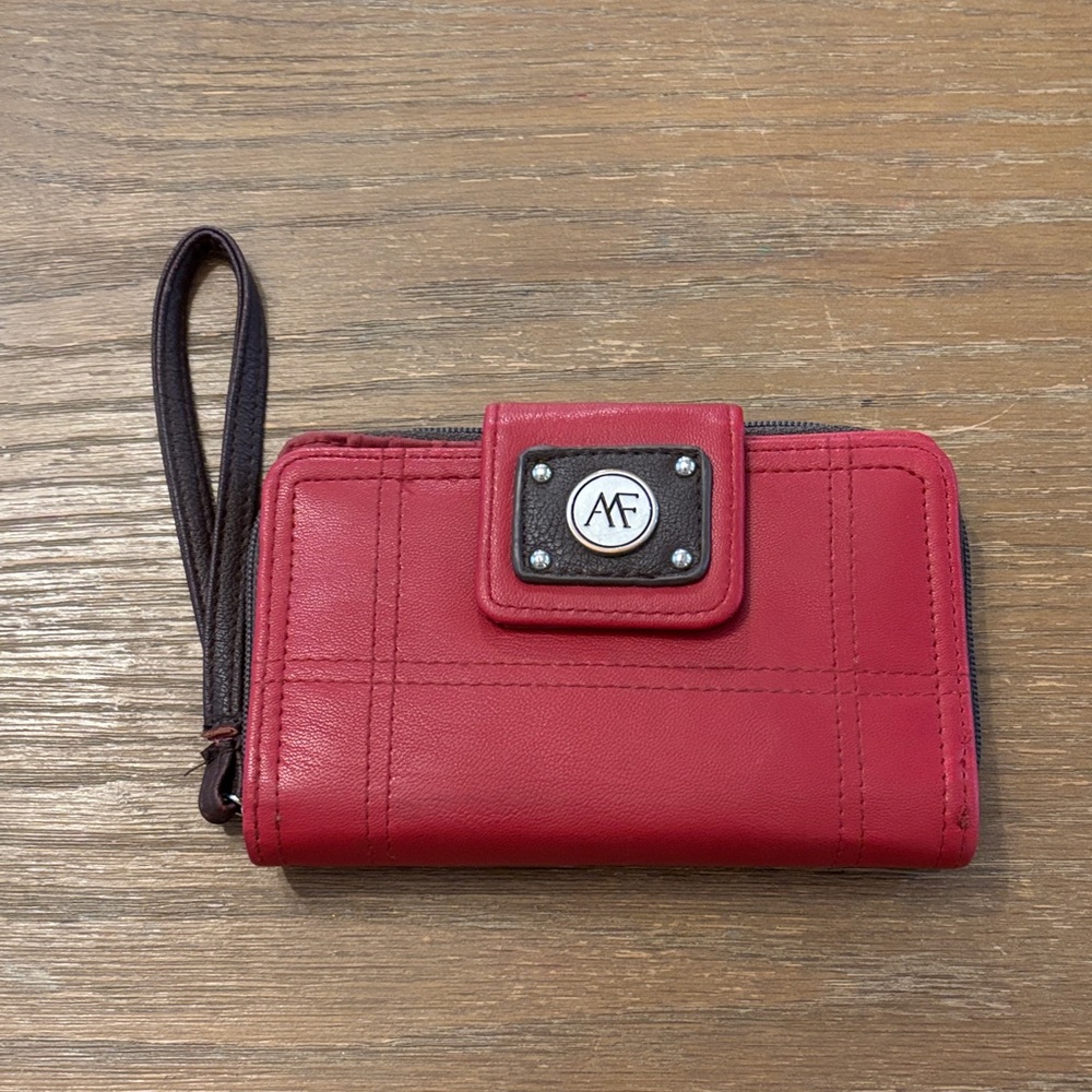 Vibrant Red Wristlet Wallet